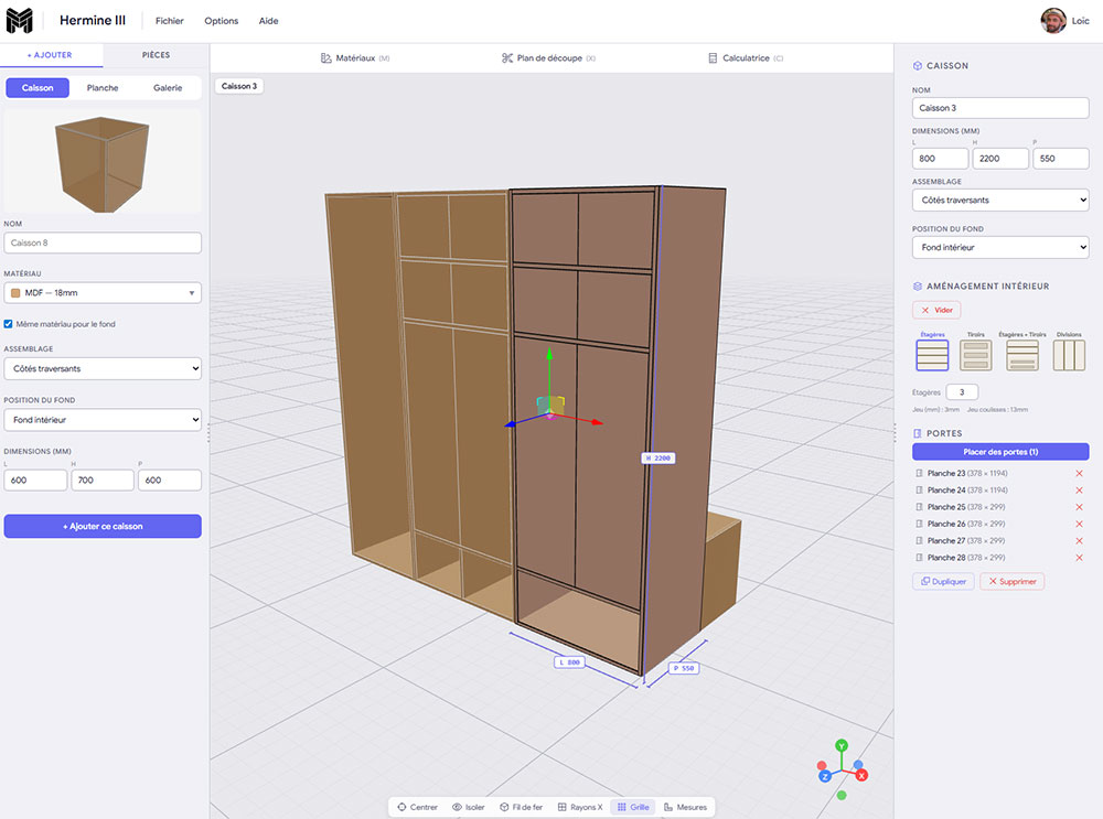 Éditeur 3D Meublier
